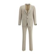 Vesuvio Pinstripe Suit met brede revers en slanke silhouet Tagliatore ...