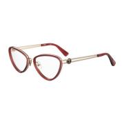 Bourgondisch Metalen Frame Damesbril Moschino , Red , Dames