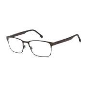 Matte Brown Stainless Steel Bril Carrera , Brown , Heren