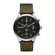 Groene Stoffen Analoge Quartz Horloge Mvmt , Green , Heren