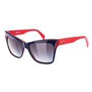 Bicolor Kunststof Zonnebril Blauw Rood Just Cavalli , Multicolor , Dam...