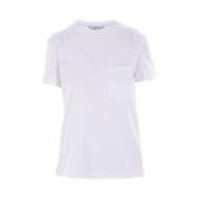 Monogram Geborduurd Wit Katoenen T-shirt Max Mara , White , Dames