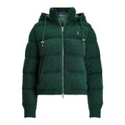 Groene gewatteerde donsjas Ralph Lauren , Green , Dames