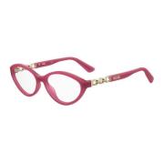 Rode Acetaatframebril met klassiek ontwerp Moschino , Red , Dames