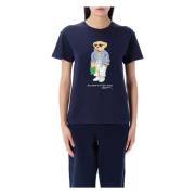 Dameskleding T-shirts & Polo's Navy Ss25 Ralph Lauren , Blue , Dames