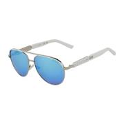 Stijlvolle metalen zonnebril met blauwe lenzen Guess , Gray , Dames