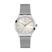 Zilver Staal Analoog Kwarts Horloge Guess , Gray , Heren