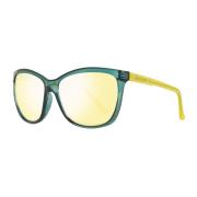 Groene Vlinder Spiegel Zonnebril UV Bescherming Guess , Green , Dames