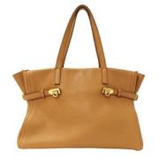 Pre-owned Leather handbags Salvatore Ferragamo Pre-owned , Brown , Dam...