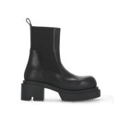 Zwarte Leren Chelsea Laarzen voor Vrouwen Rick Owens , Black , Heren