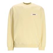 Gele Logo-Patch Sweatshirt Jacquemus , Yellow , Heren