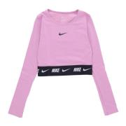 Korte Mouw Crop Top Sportkleding Nike , Pink , Dames