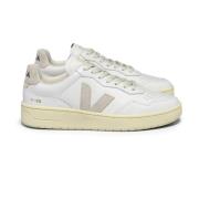 Vintage-geïnspireerde leren sneakers Veja , White , Heren