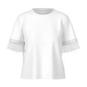 Kanten Mouw T-shirt Marc Cain , White , Dames