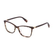 Bruin Plastic Frame Stijlvolle Bril Furla , Brown , Dames