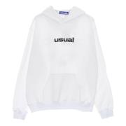 Witte hoodie met kangoeroezak Usual , White , Heren