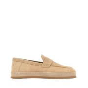 Beige Suède Loafer met Memory Foam Hogan , Beige , Dames