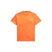 Oranje Katoenen T-shirt Regular Fit Polo Ralph Lauren , Orange , Heren