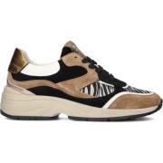 Beige Suède Lage Sneakers voor Dames Piedi Nudi , Beige , Dames