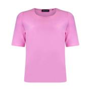 O-Neck T-shirt Blouson Stijl Roberto sarto , Pink , Dames