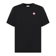 Rood en wit diamantlogo T-shirt Casablanca , Black , Heren