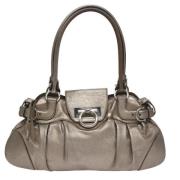 Pre-owned Leather shoulder-bags Salvatore Ferragamo Pre-owned , Gray ,...