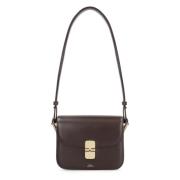 Kleine leren crossbodytas A.p.c. , Brown , Dames