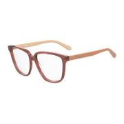 Rode Acetaatframebril Baksteenkleur Love Moschino , Red , Dames