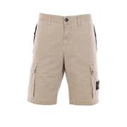 Cargo Shorts in Beige met Meerdere Zakken Stone Island , Beige , Heren