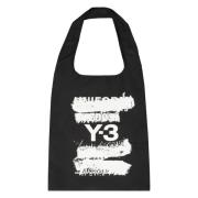 Zwarte Nylon Tote Tas Y-3 , Black , Heren