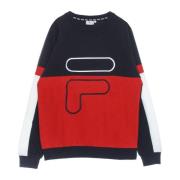 Kleur Blok Crewneck Sweatshirt Lichtgewicht Fila , Multicolor , Heren