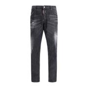 Vintage Skater Jeans met Patch Dsquared2 , Black , Heren