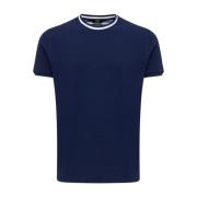 Blauw Crew Neck Korte Mouw T-shirt Fendi , Blue , Heren