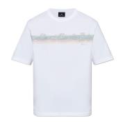 Bedrukt T-shirt PS By Paul Smith , White , Heren