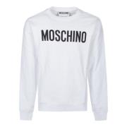 Gedrukte Sweatshirt voor Stijlvolle Look Moschino , White , Heren