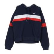 Zwarte Cropped Hoodie voor Vrouwen Fila , Black , Dames