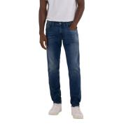 Blauwe Katoenen Jeans & Broek Replay , Blue , Heren