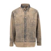 All-Over Print Overshirt Casual Style Dior , Beige , Heren