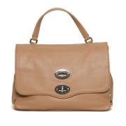 Elegante Leren Handtas voor Vrouwen Zanellato , Brown , Dames