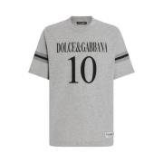 Grijze T-shirts en Polos Dolce & Gabbana , Gray , Heren