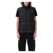 Slang-gewatteerd Donsvest Moncler , Black , Heren