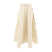 A-Lijn Nylon Rok met Zakken P.a.r.o.s.h. , Beige , Dames