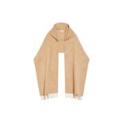 Luxe Hooded Kasjmier Wol Sjaal Max Mara , Beige , Dames