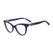 Blauwe Acetaat Frame Bril voor Vrouwen Love Moschino , Blue , Dames