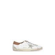 Witte Leren Sneakers met Sterdetail Golden Goose , White , Heren