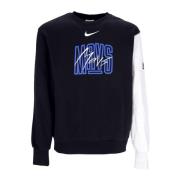 NBA Courtside Crewneck Sweatshirt Zwart Nike , Black , Heren