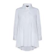 Wijde popeline shirt Elena Mirò , White , Dames