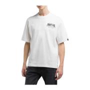 Katoenen T-shirt in diverse kleuren Replay , White , Heren