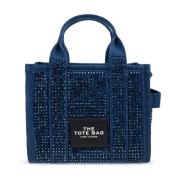 Handtas De Kristal Denim Kleine Tote Tas Marc Jacobs , Blue , Dames