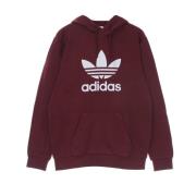 Klassieke Trefoil Hoodie Victory Crimson/Wit Adidas , Brown , Heren